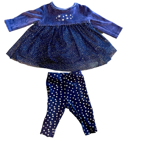 Star Print Cotton 2-Piece Set Size 0-3 Months - Picture 7 of 7